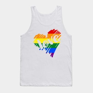 Gay Pride Rainbow Scribble Heart From Ricaso Tank Top